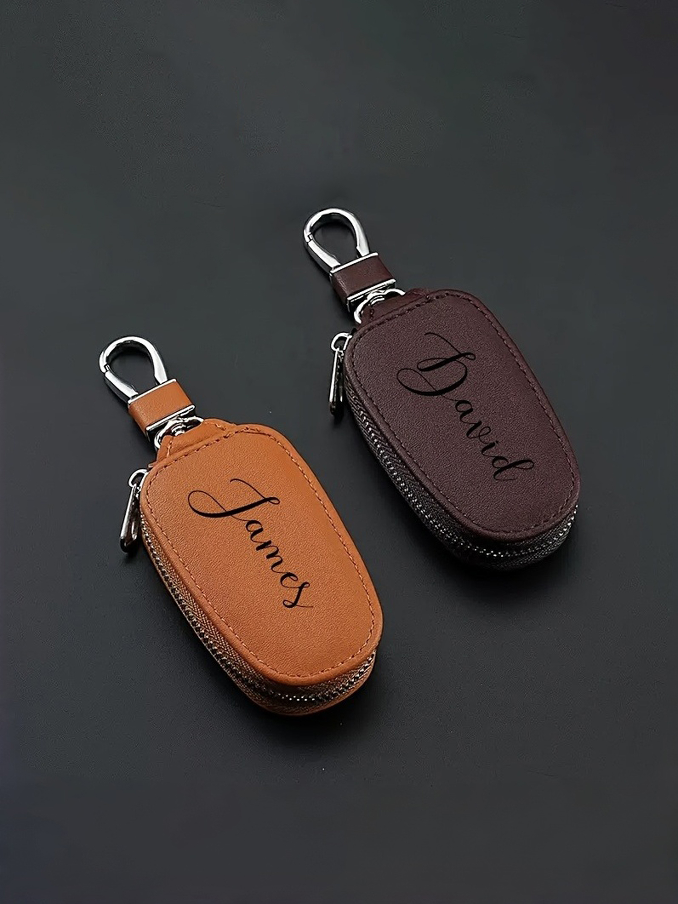 Custom Zipper Design Key Organizer - Ideal for Car, Home, and Office Keys